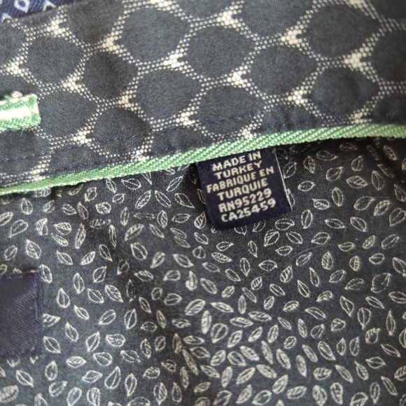 Ted Baker Navy Blue Linen Blend Short Sleeve Shirt XXL - Picture 11 of 13